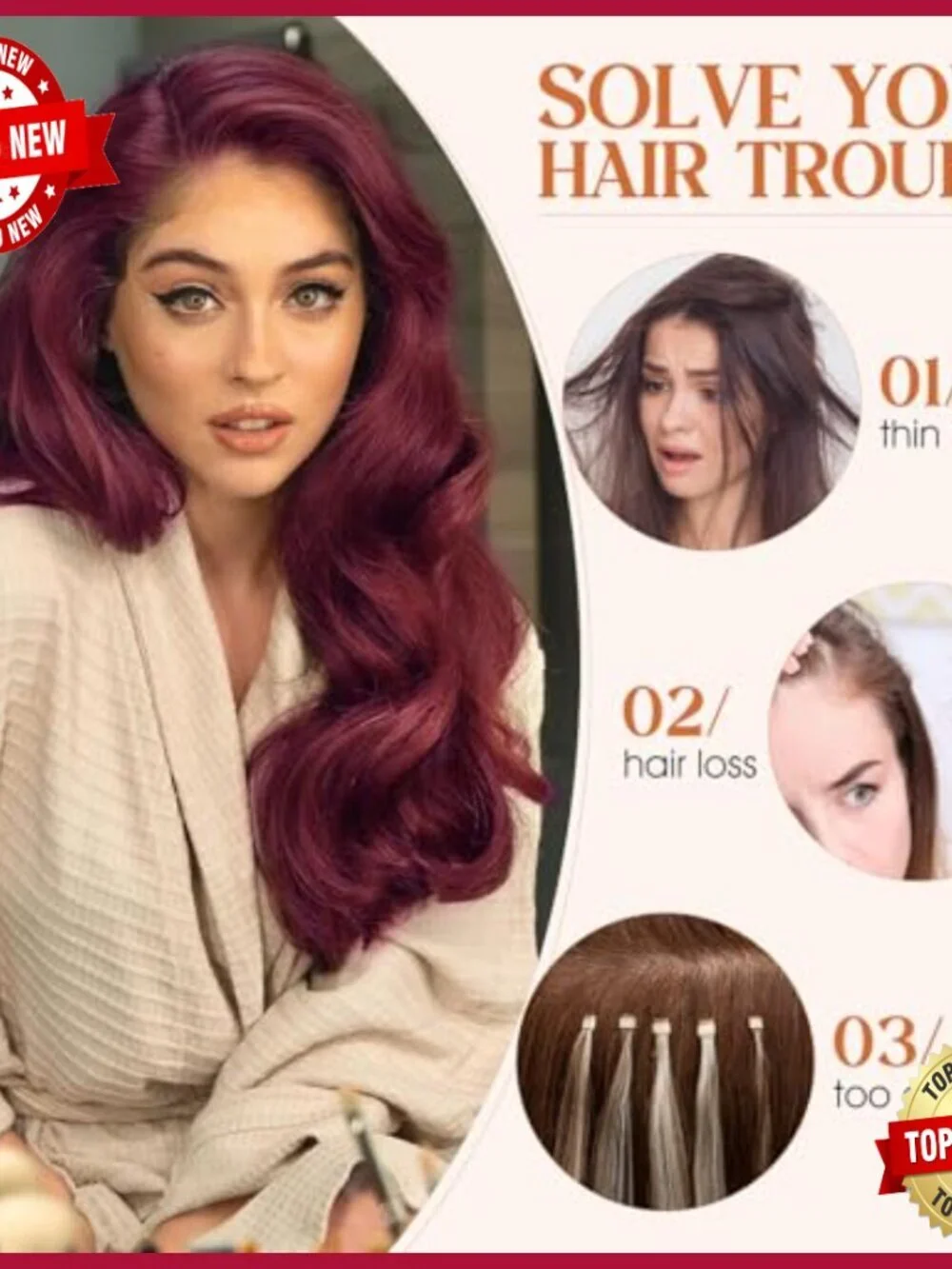 16 Inch Human Hair Halo Extensions with Invisible Wire Adjustable Fit